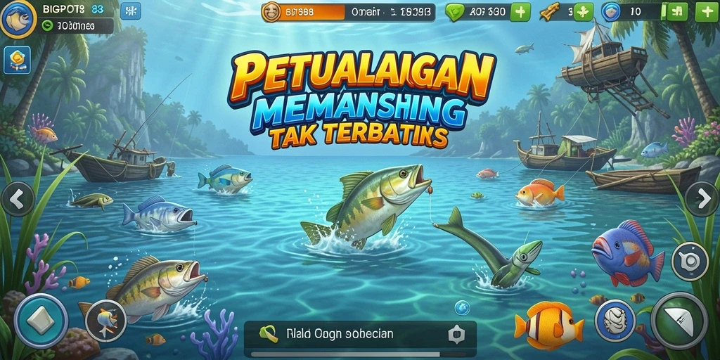 Tampilan screenshot utama BIGPOT88 dengan aksi memancing seru.