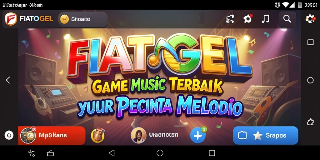 Tampilan gameplay menarik dalam FIATOGEL saat memainkan musik.