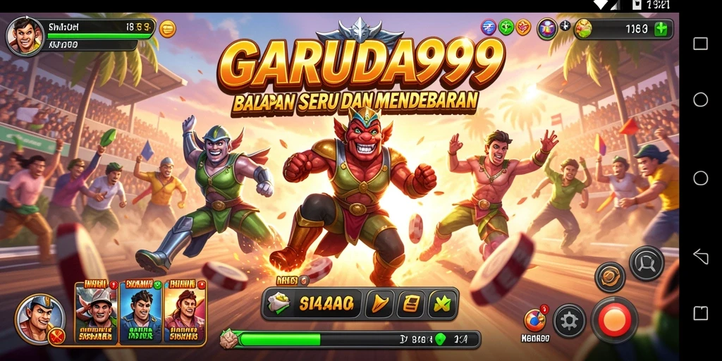 Tampilan gameplay GARUDA999 yang mendebarkan dalam aksi balapan.