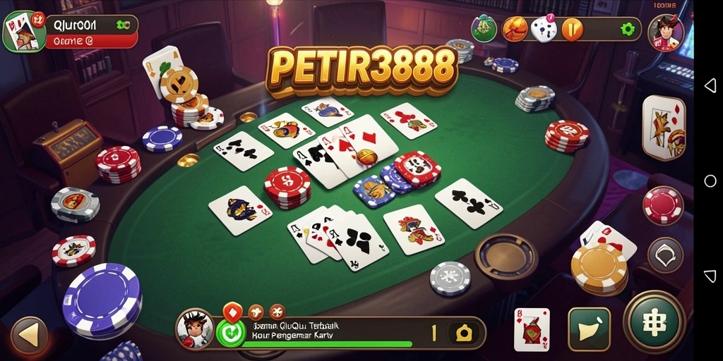 Tampilan gameplay QiuQiu yang seru dan kompetitif di PETIR388.