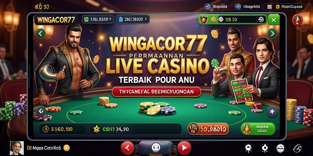 Gameplay seru dalam aplikasi Live Casino WINGACOR77.