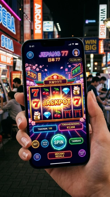 Tampilan antarmuka jepang77 yang sederhana dan intuitif.